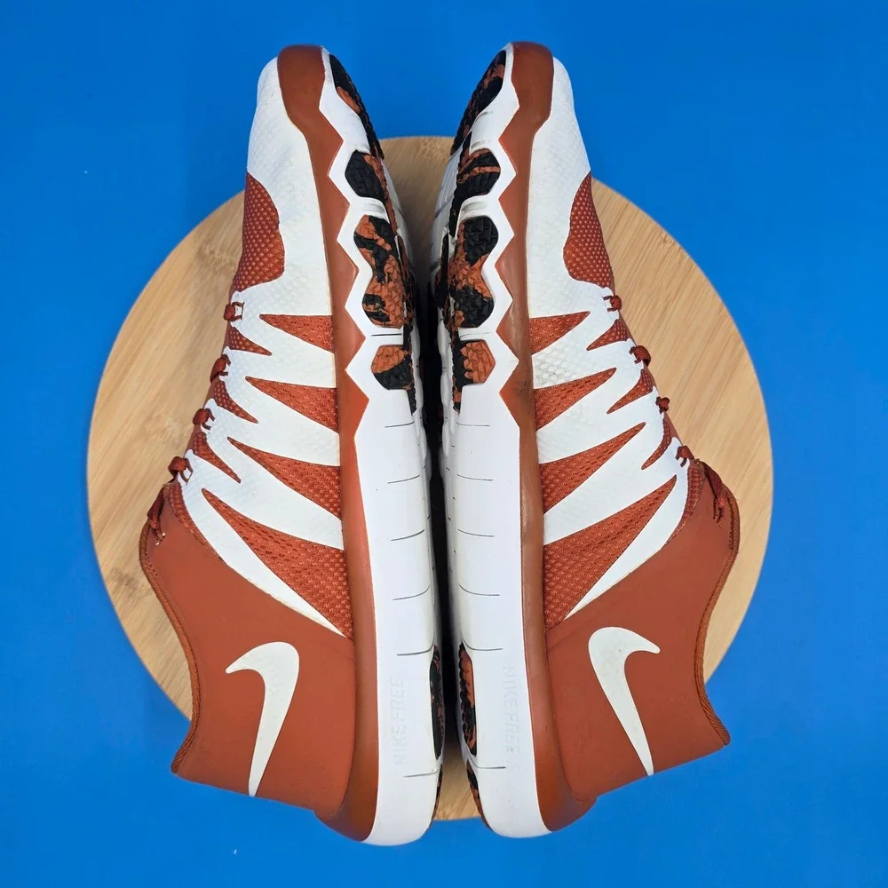 Nike Free Trainer 5.0 V6 Texas Longhorns Orange White 723939-802‎ Mens Size 14